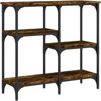 Berkfield Home Console Table Smoked Oak 80x29x75 cm Engineered Wood in Brown | Size: 80 x 29 x 75 cm