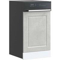 Berkfield Home Dishwasher Panel Porto Concrete Grey 45x1, 5x67 cm Engineered Wood