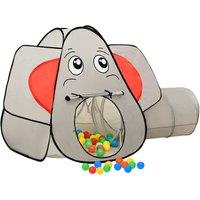 Berkfield Home Elephant Children Play Tent with 250 Balls Grey 174x86x101 cm | Size: 174 x 86 x 101 cm
