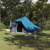 Berkfield Home Family Tent Tipi Blue 10-Person Waterproof