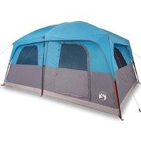 Berkfield Home Family Tent Cabin 10-Person Blue Waterproof