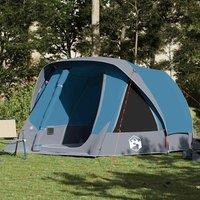 Berkfield Home Family Tent Cabin 6-Person Blue Waterproof