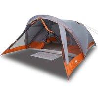 Berkfield Home Family Tent Cabin 6-Person Grey Waterproof