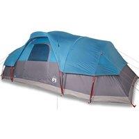 Berkfield Home Family Tent Dome 11-Person Blue Waterproof