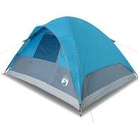 Berkfield Home Family Tent Dome 6-Person Blue Waterproof