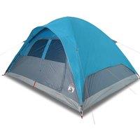 Berkfield Home Family Tent Dome 6-Person Blue Waterproof