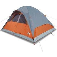Berkfield Home Family Tent Dome 6-Person Orange Waterproof