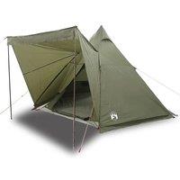 Berkfield Home Family Tent Tipi 6-Person Olive Green Waterproof