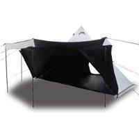 Berkfield Home Family Tent Tipi 8-Person White Blackout Fabric Waterproof