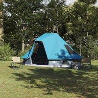 Berkfield Home Family Tent Tipi Blue 6-Person Waterproof