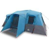 Berkfield Home Family Tent Tunnel 16-Person Blue Waterproof