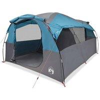 Berkfield Home Family Tent Tunnel 6-Person Blue Waterproof