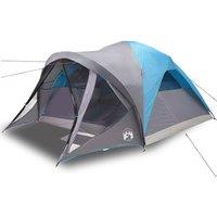 Berkfield Home Family Tent Tunnel 6-Person Blue Waterproof