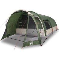 Berkfield Home Family Tent Tunnel 8-Person Green Waterproof
