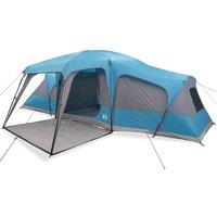 Berkfield Home Family Tent with Porch Dome 9-Person Blue Waterproof