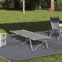 Berkfield Home Folding Camping Bed Grey Aluminium Large Foldable