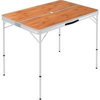 Berkfield Home Folding Camping Table with 2 Benches Aluminium Brown