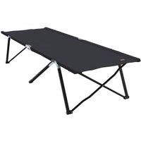 Berkfield Home Folding Sun Bed with Carry Bag Black 600D Oxford Fabric