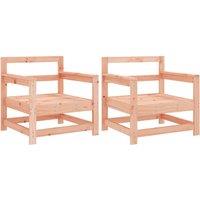 Berkfield Home Garden Chairs 2 pcs Solid Wood Douglas in Light Tan