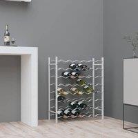 Berkfield Home Wine Rack for 48 Bottles White Metal
