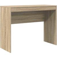 Berkfield Home Writing Desk Sonoma oak Engineered wood 100 x 40 x 76 cm Simple in Light Tan