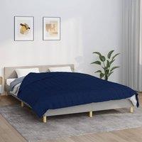 Berkfield Home Weighted Blanket Blue 200x225 cm 13 kg Fabric in Navy