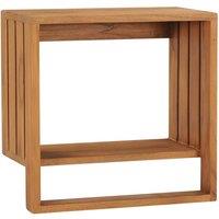 Berkfield Home Wall-mounted Towel Rack 35x20x35 cm Solid Teak Wood in Brown | Size: 35 x 20 x 35 cm