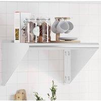 Berkfield Home Wall Shelf 50x45x31 cm Silver Stainless Steel | Size: 50 x 45 x 31 cm