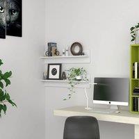 Berkfield Home Wall Shelf 2 pcs White 80x11.5x18 cm Engineered Wood