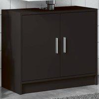 Berkfield Home Sink Cabinet Black 63x29x55 cm Engineered Wood | Size: 63 x 29 x 55 cm