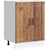 Berkfield Home Sink Base Cabinet Lucca Old Wood Engineered Wood in Brown