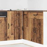 Berkfield Home Sink Base Cabinet Lucca Old Wood Engineered Wood in Brown