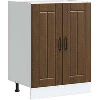 Berkfield Home Sink Base Cabinet Lucca Brown Oak Engineered Wood