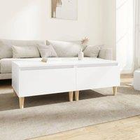 Berkfield Home Side Tables 2 pcs White 50x46x35 cm Engineered Wood | Size: 50 x 46 x 35 cm