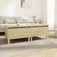 Berkfield Home Side Tables 2 pcs Sonoma Oak 50x46x35 cm Engineered Wood in Light Brown | Size: 50 x 46 x 35 cm