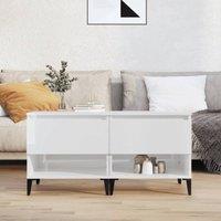 Berkfield Home Side Tables 2 pcs High Gloss White 50x46x50 cm Engineered Wood | Size: 50 x 46 x 50 cm