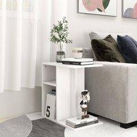 Berkfield Home Side Table White 50x30x50 cm Engineered Wood | Size: 50 x 30 x 50 cm