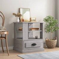 Berkfield Home Side Table Grey Sonoma 50x50x60 cm Engineered Wood | Size: 50 x 50 x 60 cm