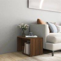 Berkfield Home Side Table Brown Oak 59x36x38 cm Engineered Wood | Size: 59 x 36 x 38 cm