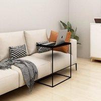 Berkfield Home Side Table Black 55x35x66 cm Engineered Wood | Size: 55 x 35 x 66 cm