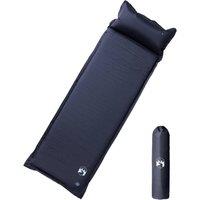Berkfield Home Self Inflating Camping Mattress with Pillow 1-Person Grey