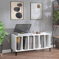 Berkfield Home Record Cabinet White 100x38x48 cm Engineered Wood | Size: 100 x 38 x 48 cm