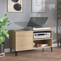 Berkfield Home Record Cabinet Sonoma Oak 84.5x38x48 cm Engineered Wood in Light Oak