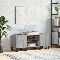 Berkfield Home Record Cabinet Grey Sonoma 121x38x48 cm Engineered Wood | Size: 121 x 38 x 48 cm