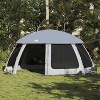 Berkfield Home Pool Tent with Removable Fly & Mesh Walls Grey 612x612 cm