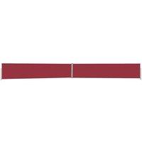 Berkfield Home Patio Retractable Side Awning 140x1200 cm Red