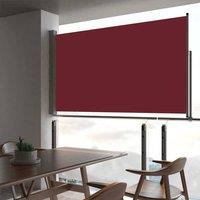 Berkfield Home Patio Retractable Side Awning 140 x 300 cm Red