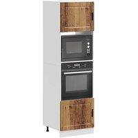 Berkfield Home Oven Cabinets 2 pcs Porto Old Wood Engineered Wood in Brown
