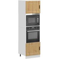 Berkfield Home Oven Cabinets 2 pcs Porto Artisan Oak Engineered Wood in Brown