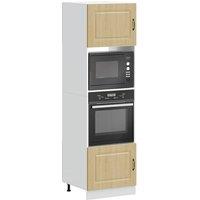Berkfield Home Oven Cabinets 2 pcs Lucca Sonoma Oak Engineered Wood in Brown